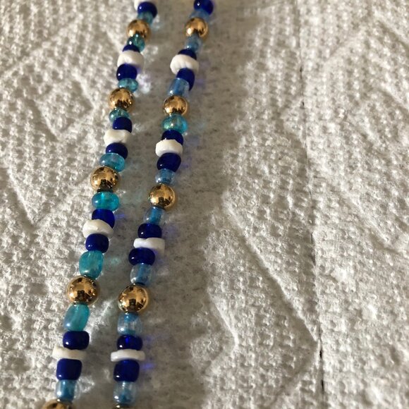 Hand beaded necklace women's girl's 17" long - Picture 4 of 4